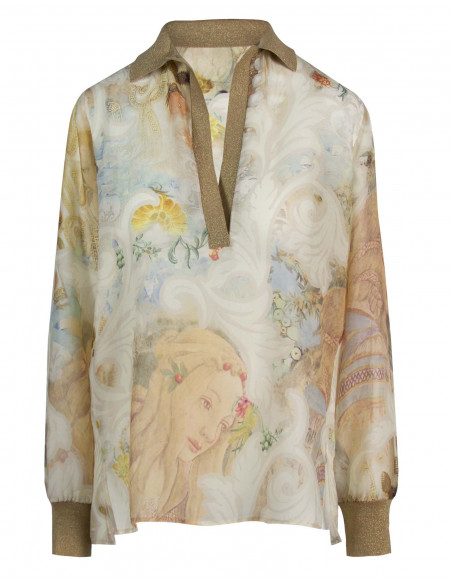 SPACKLE-PRINTED POLO SHIRT