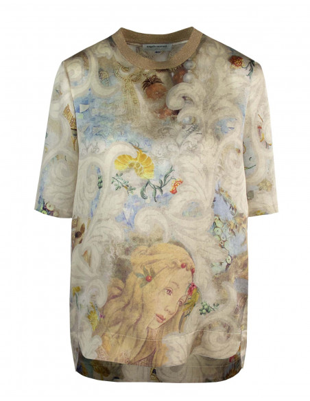 SPACKLE-PRINTED BLOUSE