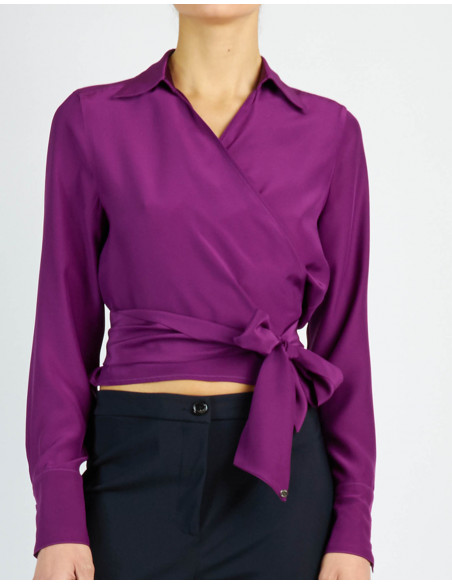 CRISS-CROSSED BLOUSE