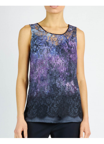 TOP IN EMBROIDERED LANTERN-PRINTED LACE 2