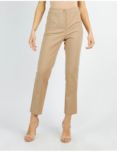 ZIPPED CHINO TROUSERS