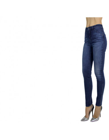 HIGH-WAISTED SKINNY JEANS WITH CRYSTALS