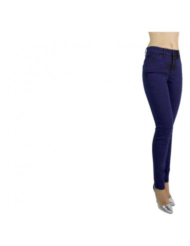 OVERDYED HIGH-WAISTED SKINNY JEANS WITH CRYSTALS