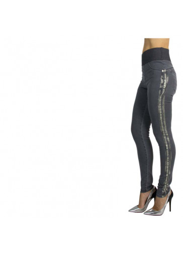 LEGGINGS WITH METALLIC SIDE BANDS