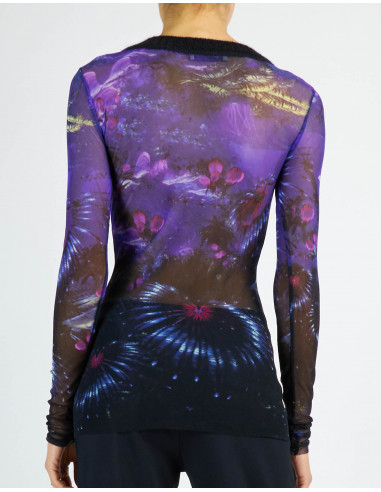 T-SHIRT STAMPA ABISSI RICAMATA