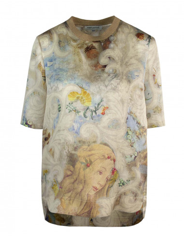 SPACKLE-PRINTED BLOUSE