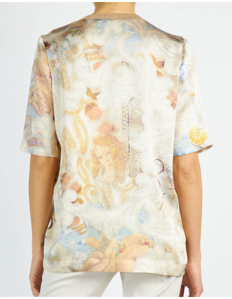 SPACKLE-PRINTED BLOUSE