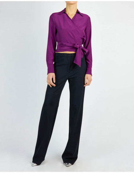 CRISS-CROSSED BLOUSE