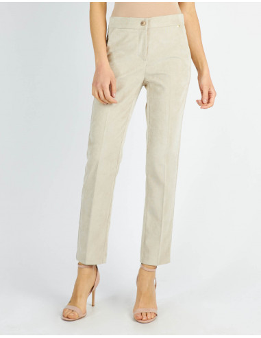 VELVET CHINO TROUSERS