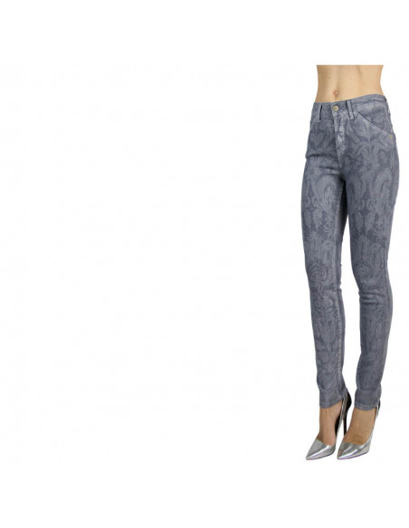 BROCADE HIGH-WAISTED SKINNY JEANS