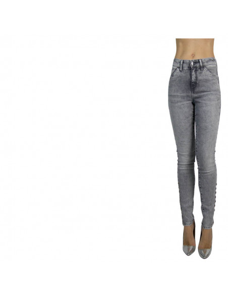 MARBLED HIGH-WAISTED SKINNY JEANS