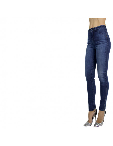 HIGH-WAISTED SKINNY JEANS WITH CRYSTALS