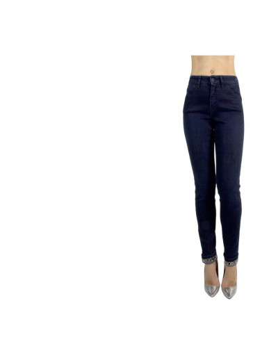 JEANS SKINNY VITA ALTA CON PIETRE 2