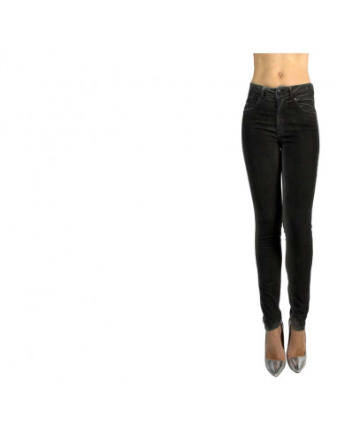 HIGH-WAISTED SKINNY IN SHADED VELVET