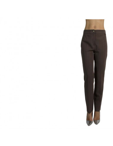 EMBROIDERED STRAIGHT LEG TROUSERS.
