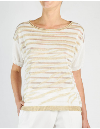 SHORT-SLEEVED T-SHIRT WITH ZEBRA PATTERN
