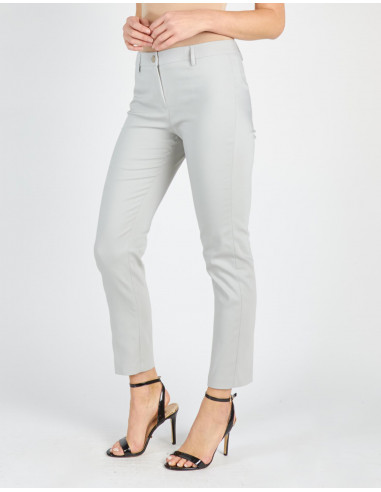 PANTALON CIGARETTE EN TISSU TECHNIQUE