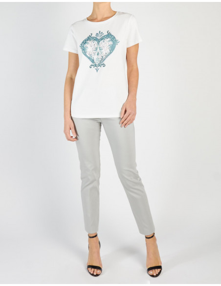 PANTALON CIGARETTE EN TISSU TECHNIQUE
