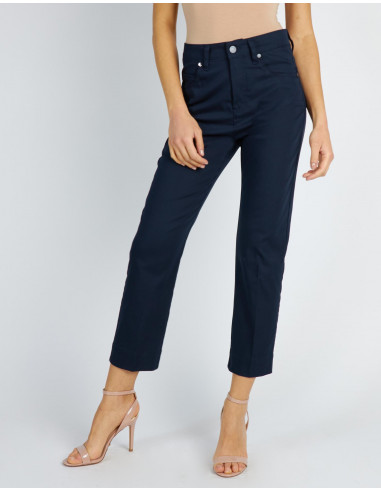 HIGH-WAISTED STRAIGHT JEANS