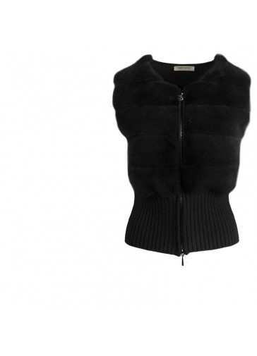 GILET CON VISONE