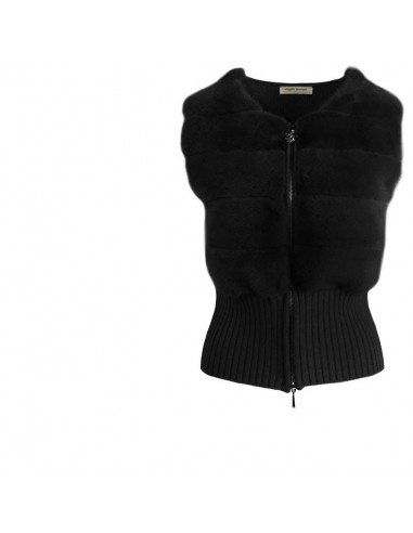 GILET CON VISONE
