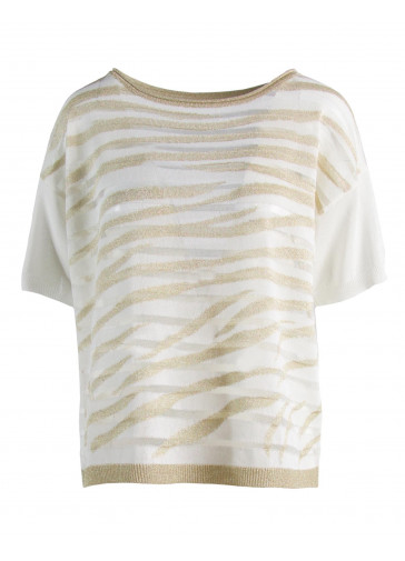 T-SHIRT MANICA CORTA INTARSIO ZEBRA