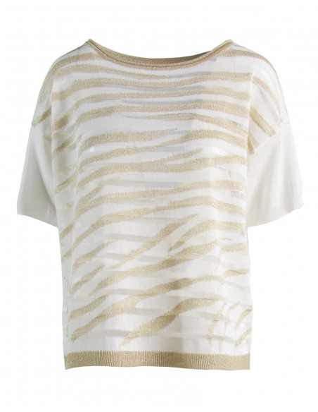 SHORT-SLEEVED T-SHIRT WITH ZEBRA PATTERN