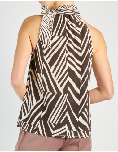 ZEBRA-PRINTED TOP
