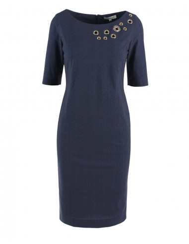 TECHNICAL, EMBROIDERED DRESS