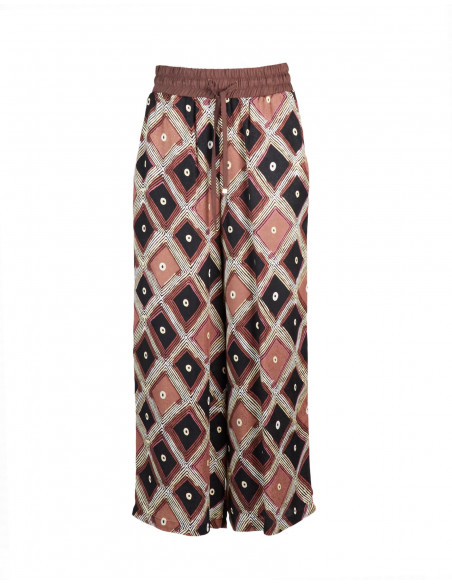 PANTALONE PALAZZO STAMPA ROMBI