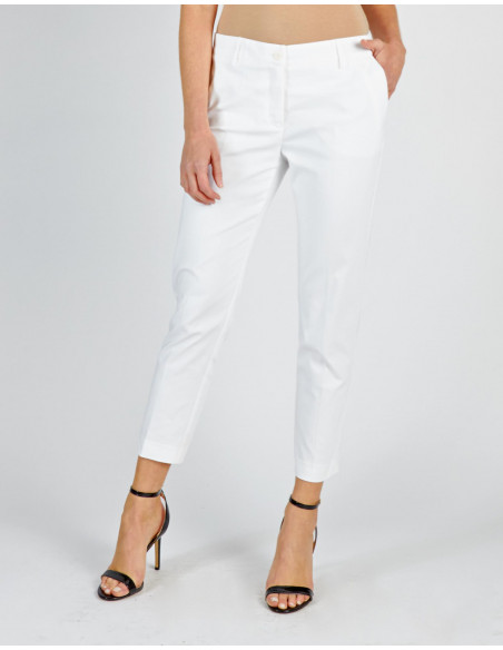 CROPPED, LOW-WAISTED PANTS