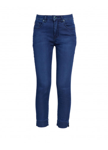 JEANS CROPPED VITA ALTA