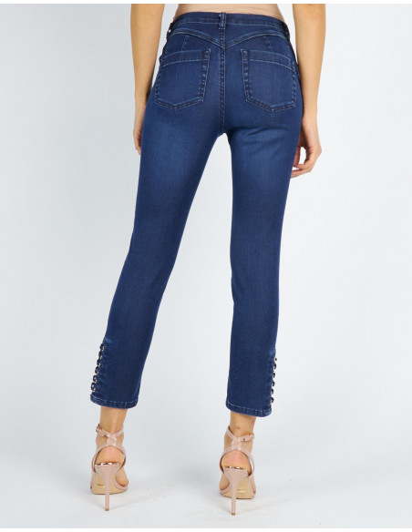 JEAN PANTACOURT TAILLE HAUTE BRODE'