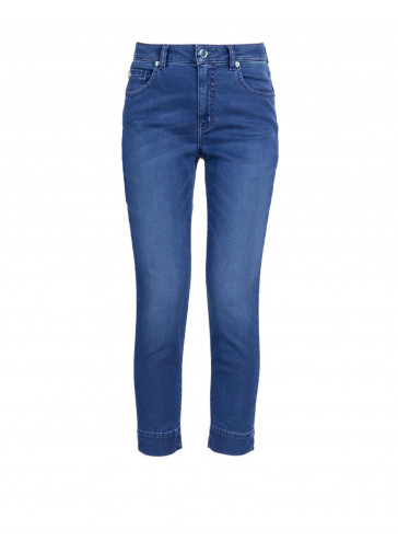 JEANS CROPPED VITA ALTA
