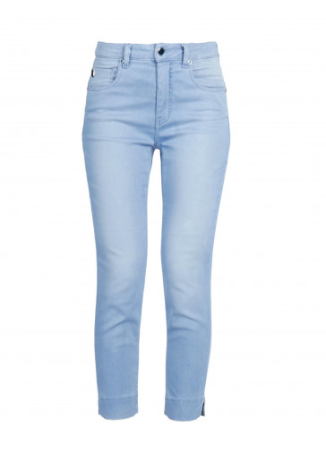 JEANS CROPPED VITA ALTA