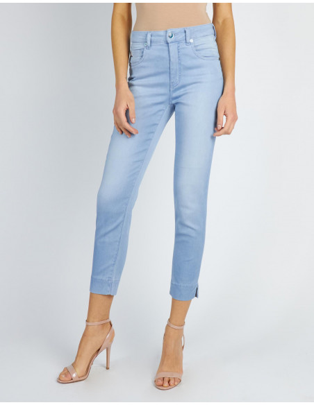 JEANS CROPPED VITA ALTA