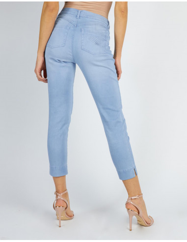 JEANS CROPPED VITA ALTA