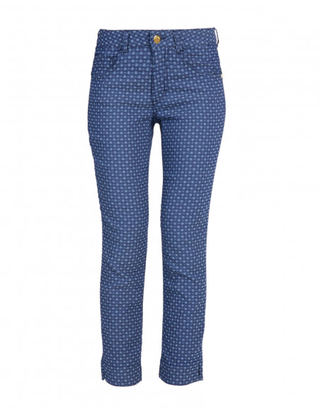 JEANS CROPPED VITA REGOLARE JACQUARD