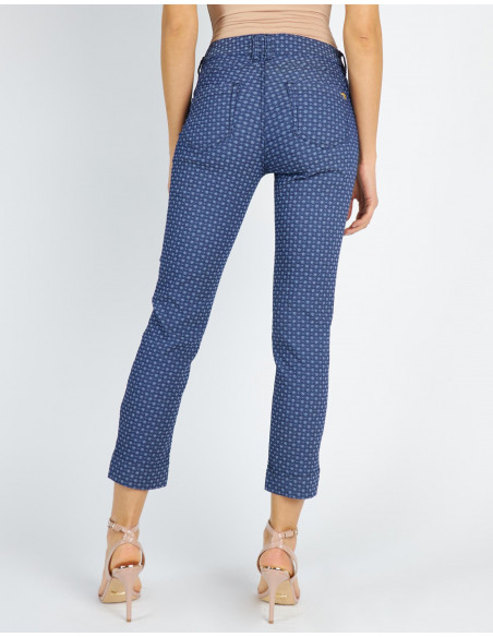 JEANS CROPPED VITA REGOLARE JACQUARD