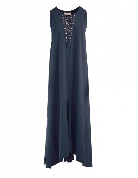 LONG, EMBROIDERED DRESS