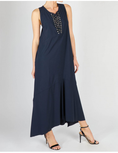 LONG, EMBROIDERED DRESS