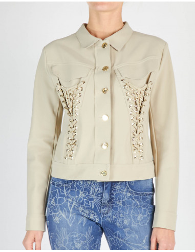 EMBROIDERED JACKET IN TECHNICAL FABRIC