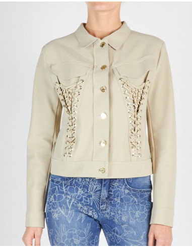 VESTE EN TISSU TECHNIQUE BRODE'