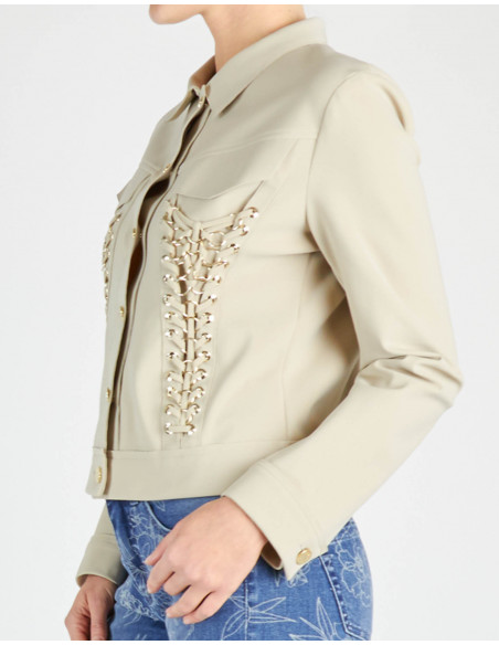 VESTE EN TISSU TECHNIQUE BRODE'