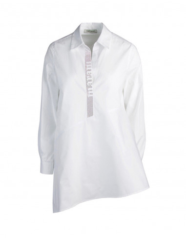 CHEMISE AMPLE ASYMETRIQUE BRODEE