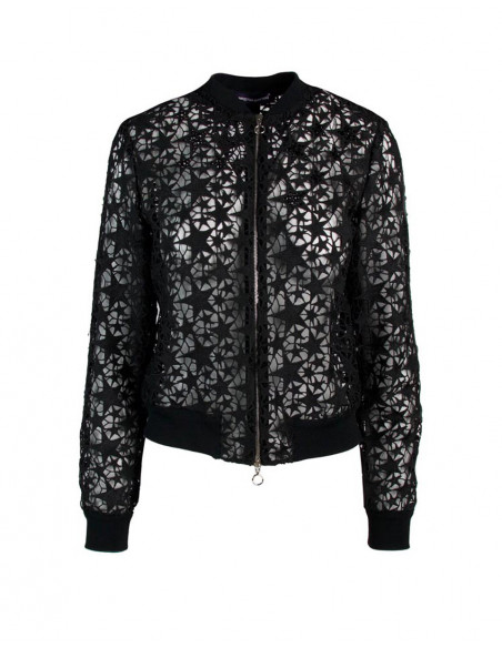 BOMBER AVEC ETOILES EN DENTELLE