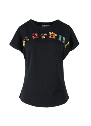 T-SHIRT KIMONO CON LETTERING