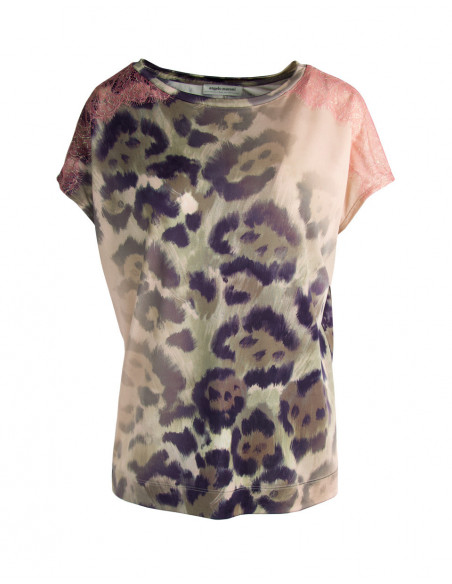 T-SHIRT OVER STAMPA MACCHIA SFUMATA