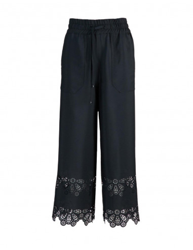 PANTALONI CON BORDI LASERATI