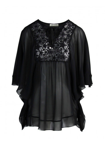 EMBROIDERED CAFTAN WITH STARS